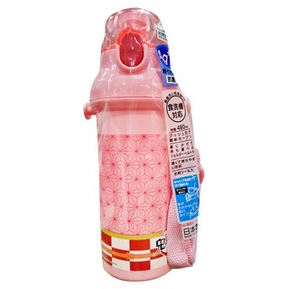 Skater 鬼滅之刃 塑膠AG抗菌水壺 彈蓋直飲, 彌豆子, 480ml, 1個