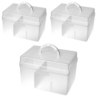 livinbox 童顏系列 手提箱 透明外殼設計 方便找物好收納 環保可回收PP材質 耐用 分離式內盒 空間靈活運用, 霧透, 3個