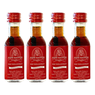 FOOD MASTER 大師食品 馬達加斯加波本純香草精, 30ml, 天然香草莢及酒精, 4罐