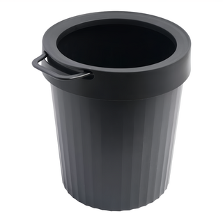 TRENY 南歐風垃圾桶 圓型, 黑色