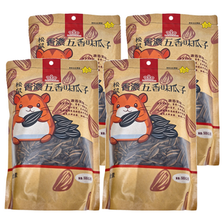 松鼠 香濃五香味瓜子, 500g, 4包