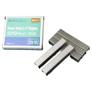 MAX 1210FA-H 釘書針, 重型3/8吋, 1000支/盒, 辦公室必備, 1盒