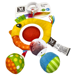 benbat 鈴鐺聲吊掛玩具 適用年齡: 0歲以上, 幸福鳥 多色, 1個