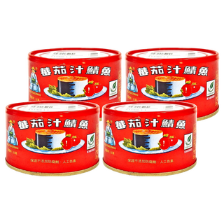 同榮 番茄汁鯖魚罐頭 保證不添加防腐劑、人工色素, 230g, 4罐