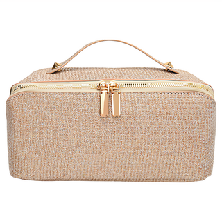 閃亮亮 韓系貴婦風琴化妝包 PU皮+亮片