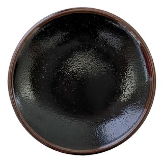 美濃燒 柚子天目黑 日本產陶瓷盤, 1個, 黑色