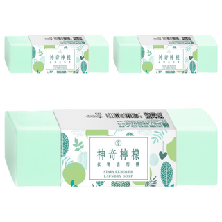 SOAPBERRY 古寶無患子 神奇檸檬衣物去污棒 活氧亮白/檸檬萃取/植物油和無患子萃取, 150g, 3個