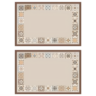 BonBon naturel 軟式珪藻土踏墊 Set 2, 60 x 40cm, 方形花磚