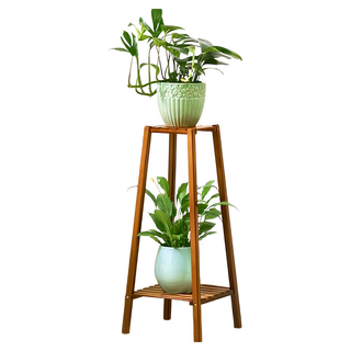 塔型楠竹花架 2層 堅固耐用, 78 x 32 x 4cm, 1個