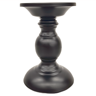 美式鐵藝氣氛燭台，簡約質感造型，穩固底座, 黑色