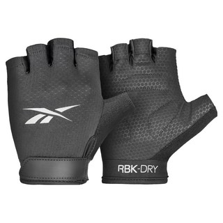 Reebok 銳步 Fitness Gloves 短指透氣健身手套, 黑色, 1雙