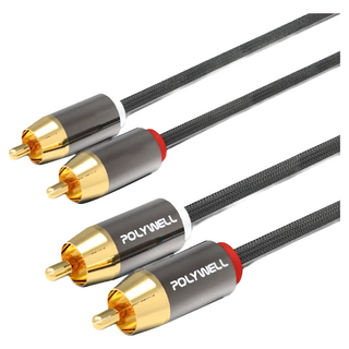 POLYWELL 寶利威爾 雙RCA紅白音源線, 單一商品, 1條