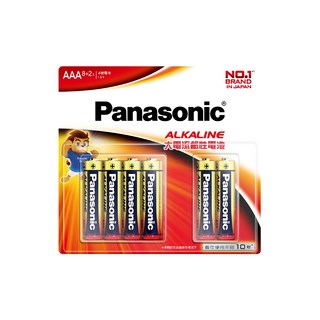 Panasonic 台灣公司貨 大電流鹼性AAA電池 4號, 10顆, 1組