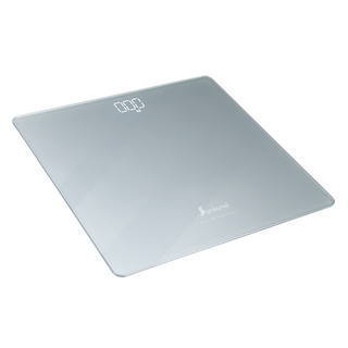 Sunland LED隱屏輕薄電子體重計, 4mm薄型鋼化玻璃, 安全圓角設計, 自動關機, SLHA003, 銀灰, 1個