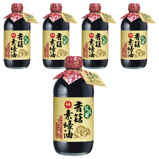 萬家香 純佳釀香菇素蠔油，100%純釀造，非基因改造黃豆, 510g, 5瓶