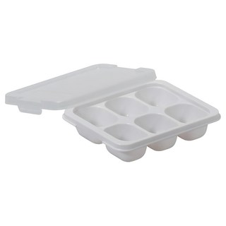 PEARL LIFE 珍珠金屬 冷凍食物盒 6格, 白色, 20ml, 1個