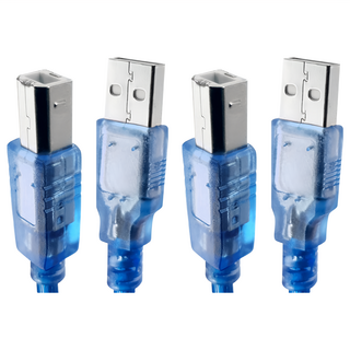 USB2.0 A公對B公印表機傳真機傳輸連接線 藍色, 5m, 2條