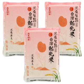 天生好米 花東生態台灣越光米 花東第一米, 1.5kg, 3包, CNS一等