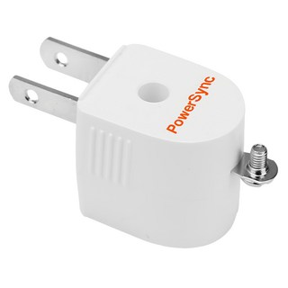 PowerSync 包爾星克 圓弧L形3轉2電源轉接頭 TYB391 白色, 1個