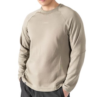 長袖 撞色拉格蘭 + 暖沙茶 親膚舒適保暖內搭, 1件