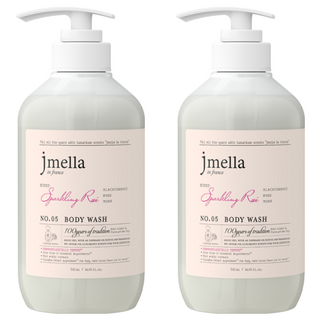 jmella 法式漫舞香水沐浴乳 No.05 Sparkling Rose 500ml 含有黑醋栗 麝香味, 2瓶