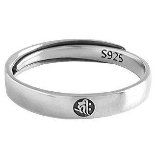 財神小舖 生肖本命佛梵文戒指 925純銀, 生肖鼠 千手觀音, 1個