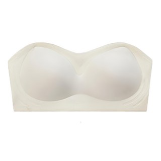 美得像專櫃 無肩帶內衣 XL 杏仁白 舒適支撐 展現美麗肩頸線條