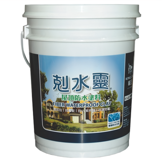 KINGCAT 貓王油漆 剋水靈屋頂防水塗料 含纖維 抗UV 耐酸鹼 五加侖, 特白, 18925ml, 1桶