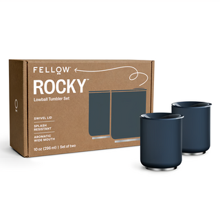 FELLOW Rocky 洛奇 雙層真空陶瓷隨行杯2件禮盒組, 藏藍色, 1組, 592ml