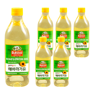 gomgom 葵花籽油, 6瓶, 1L