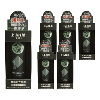 tsaio 上山採藥 黑頭毛穴面膜 淨速升級版 40g, 1入, 6條