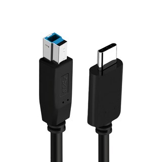 嚴選 Type-c to USB3.0B 印表機B口傳輸線 1M 尼龍+鋁合金材質 5Gbps高速傳輸, 1條