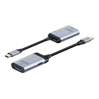 Kamera 佳美能 Type-C 轉 HDMI 母 影音訊號轉換線 4K 60Hz PD充電, 170mm, 1個