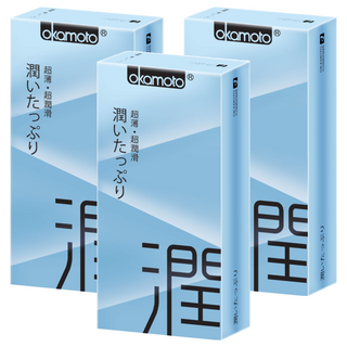 okamoto 岡本 極潤型衛生套, 10個, 3盒