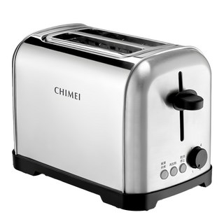 CHIMEI 奇美家電 不鏽鋼厚片烤麵包機 EV-02S0AK, 日本製美型機身, 6段火力控制, 2.2cm內槽, 解凍/再加熱/停止模式