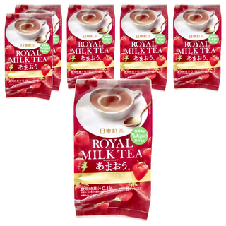 日東紅茶 皇家奶茶 草莓 果汁0.1%使用, 14g, 8包, 6袋