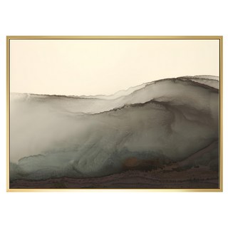 Boluo菠蘿選畫所 彩墨流水 CCIP3405G 畫框 藝術掛畫, 金色