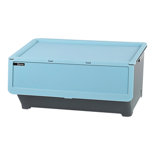 KEYWAY 聯府 Hello前開式整理箱 HA580-1 58L, 藍色, 1個