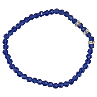 晶鑽幸運水晶系列手鍊（深海藍）, 18cm