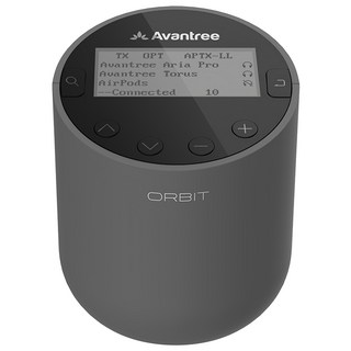 Avantree Orbit LCD智能操作一對二低延遲藍牙5.0發射器, 支援aptX-LL, BTTC580, 1個, 單色