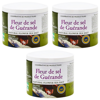 Le Paludier Guerande 葛宏德 法國海鹽 140g 罐裝 天然鹽之花, 3罐