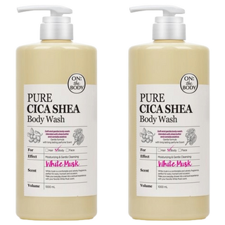 ON THE BODY 積雪草潔淨滋潤沐浴露 白麝香, 1L, 2瓶