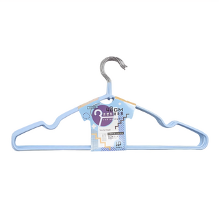 浸塑防滑衣架 40cm 20支套裝 一體式圓頭 衣物不滑落, 顏色隨機, 1組