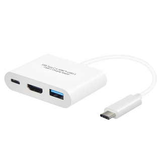 DigiSun 得揚 USB Type-C 轉 HDMI+USB3.0+Type-C 充電 多功能擴充器 UB328, 1個