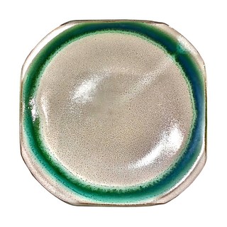 綠流角形5吋皿 日本製, 綠流角形, 1個