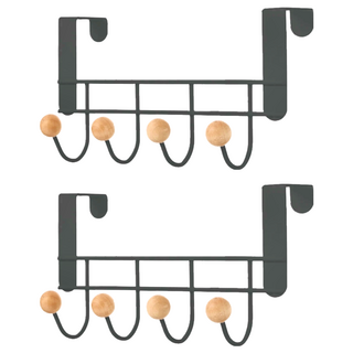 Y952 門後衣帽掛鈎, 經典黑, 2個
