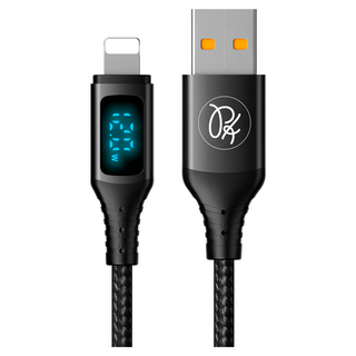 PICKOGEN 皮克全 USB-A to Lightning iPhone 充電線 傳輸線 快充線 維納斯, 1.2m, 黑色, 1條