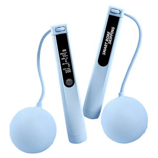 好拾選物 運動健身智能計數跳繩, 卡路里計算, 語音播報, TYPE-C充電, 2.8m, 天藍色, 1個