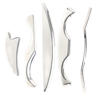 上手家居 不鏽鋼筋膜刀5套組 銀色 刮痧板/刮痧棒/撥筋棒/刮痧刀/按摩刀, 1組