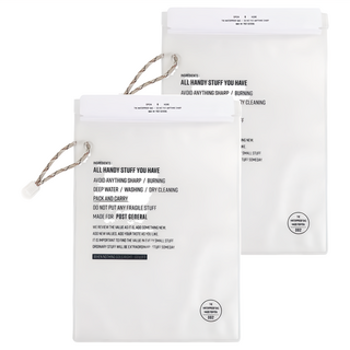 POST GENERAL 防水袋 2件組 旅行收納 附質感吊繩 密封性強, 淨白色